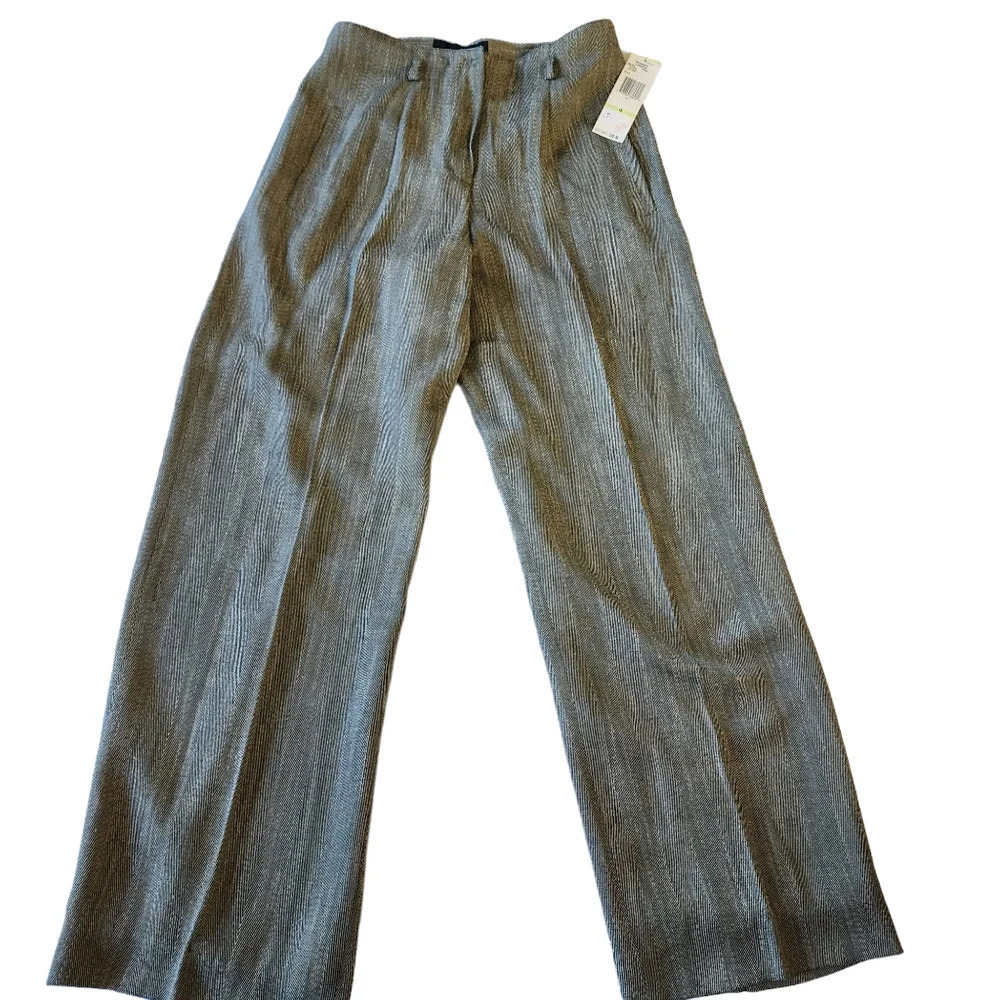 Jones New York Women Size 4 Dress Pants Wide Leg Gray - Picture 4 of 8